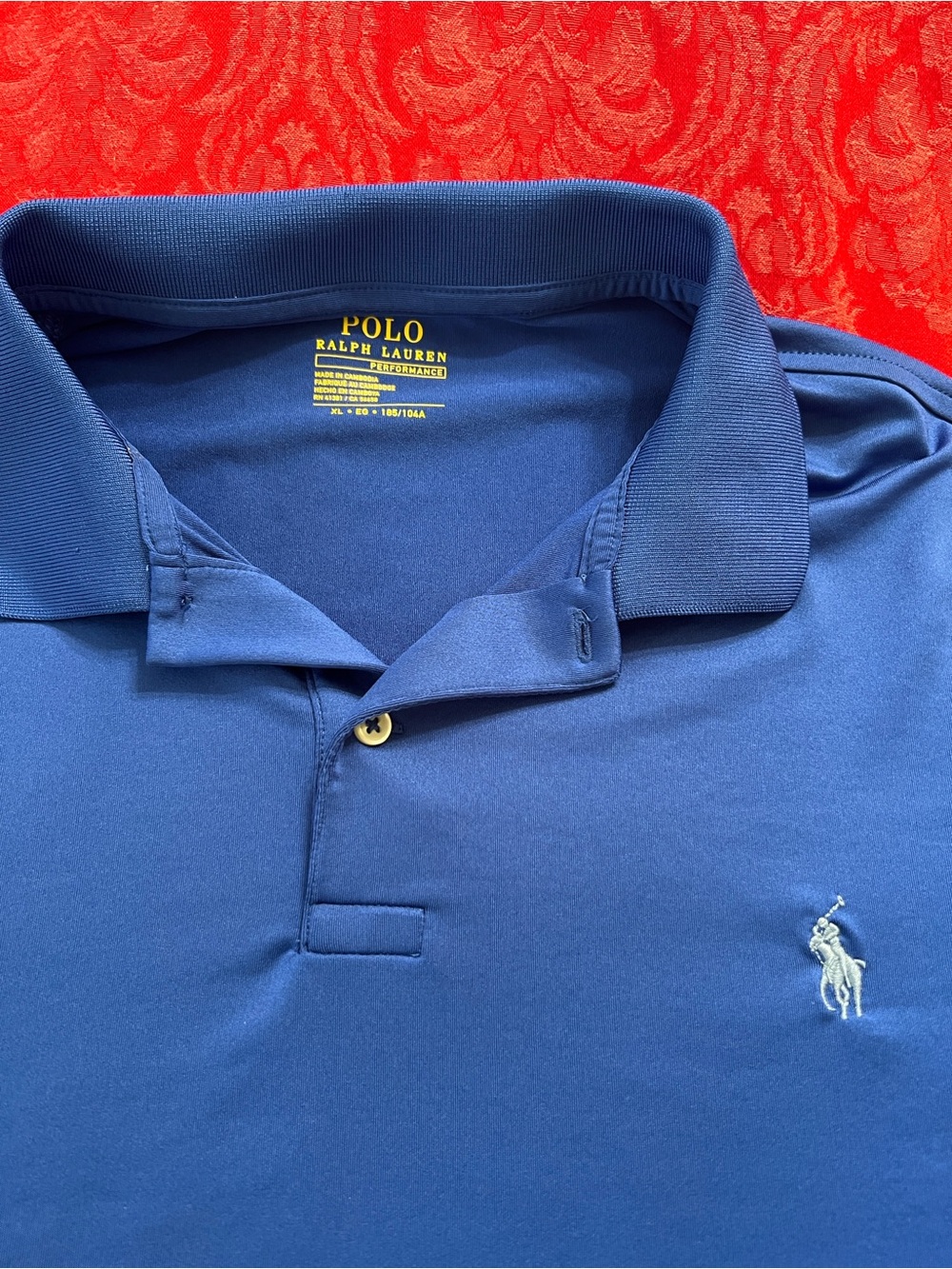 Polo Ralph Lauren Blue Performance Polo Shirt Men’s XL Stretch